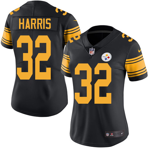 Women's Elite Franco Harris Nike Jersey Black - #32 Rush NFL Pittsburgh Steelers